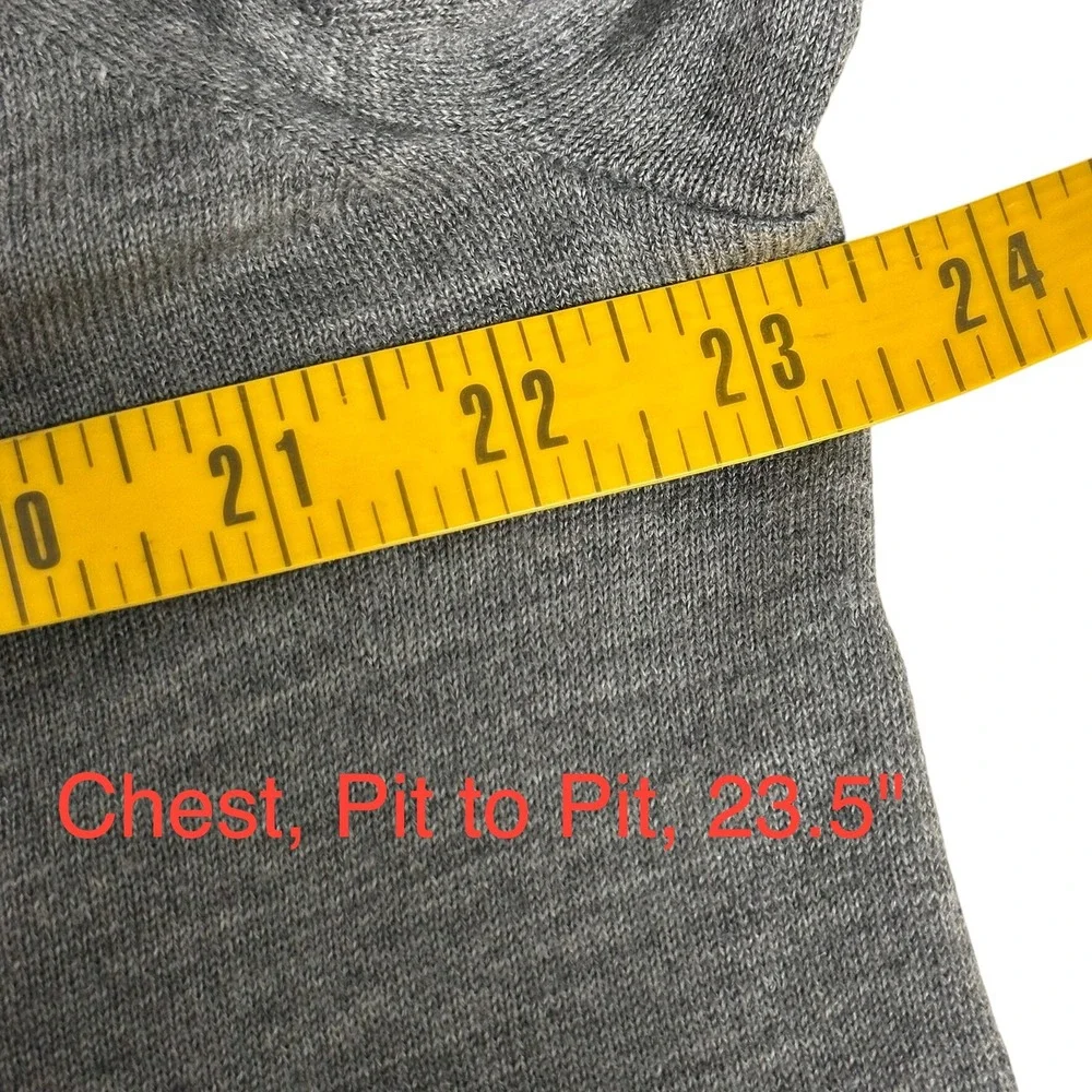 Banana Republic Mens Gray V Neck Merino Wool Sweater Dark Academia  Preppy Large